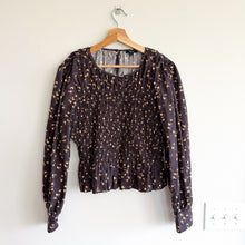 Load image into Gallery viewer, Rails Tabi Romantic Floral Cotton Long Sleeve Smocked Blouse L