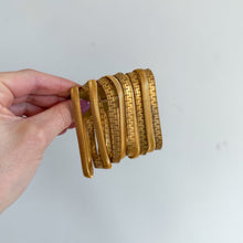 Load image into Gallery viewer, Vintage Alexis Kirk Textured Multi Strand Wide Cuff Bracelet Gold