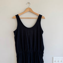 Load image into Gallery viewer, Frank & Eileen Scoop Neck Drawcord Waist Tank Jumpsuit Black M