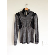 Load image into Gallery viewer, Lululemon Run Your Heart Out 1/2 Zip Colorblock Pullover Sweatshirt Gray 2