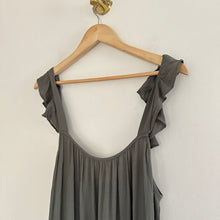 Load image into Gallery viewer, BB Dakota Tiered Ruffled Sleeveless Scoop Neck Maxi Maternity Dress Green L