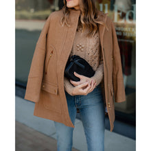 Load image into Gallery viewer, J. Crew Chateau Wool Blend Hooded Stadium Cloth Parka Coat Brown 00P