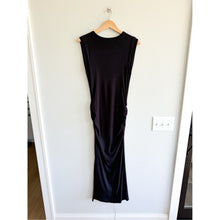 Load image into Gallery viewer, Michael Stars Wren Ribbed Crew Neck Sleeveless Bodycon Midi Dress Black M
