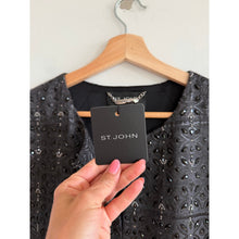 Load image into Gallery viewer, St. John Couture Embellished Beaded Open Front Evening Coat Topper Grey M NWT
