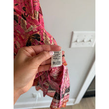 Load image into Gallery viewer, Ulla Johnson Sanna Floral Print Split Neck Mini Dress Pink 6