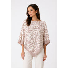Load image into Gallery viewer, Barefoot Dreams CozyChic Ultra Lite Ocean Breeze Poncho in Faded Rose Animal OS