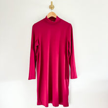 Load image into Gallery viewer, Eileen Fisher Stretch-Jersey Mock-Neck Dress Roseberry Red M