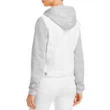 Load image into Gallery viewer, Blank NYC x Evereve Lightbox Hooded Denim Jacket White/Gray M