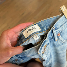 Load image into Gallery viewer, Agolde Parker Distressed Denim High Rise Cut Off Shorts Blue 32