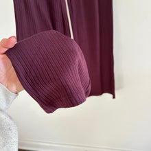 Load image into Gallery viewer, N:Philanthropy Revolve Reign Ribbed Pull On High Rise Pants Space Cherry XS