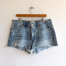 Load image into Gallery viewer, Agolde Parker Distressed Denim High Rise Cut Off Shorts Blue 32