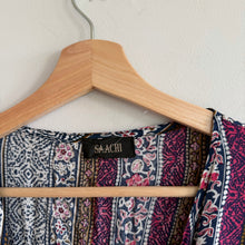 Load image into Gallery viewer, Saachi Anthropologie Wrap V-Neck Long Sleeve Maxi Kimono Cover-Up Dress OS