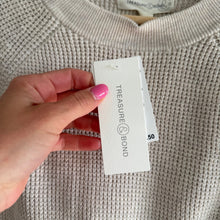 Load image into Gallery viewer, Treasure & Bond Crew Neck Knit Pullover Sweater Beige Oatmeal S NWT