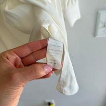Load image into Gallery viewer, Amanda Uprichard Saffron Tiered V-Neck Mini Shirt Dress White XS
