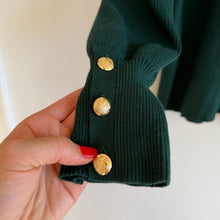 Load image into Gallery viewer, Lauren Ralph Lauren Black Label Mock Neck Knitted Puff Sleeve Sweater Green 1X