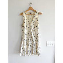 Load image into Gallery viewer, Universal Thread Button Front Floral Print Sleeveless Mini Dress Cream Blue M