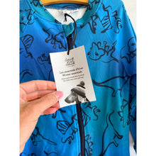 Load image into Gallery viewer, Deux Par Deux Gradient Dinosaur Print One Piece Thermal Base Layers Blue 4 NWT