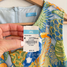 Load image into Gallery viewer, J. McLaughlin Paulina Parotta Embroidered Mini Sheath Dress Green Multi 4 NWT