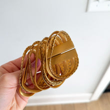Load image into Gallery viewer, Vintage Alexis Kirk Textured Multi Strand Wide Cuff Bracelet Gold