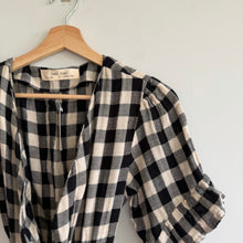 Load image into Gallery viewer, Isabella Sinclair By Anthropologie Wrap Mildred Gingham Midi Dress S NWT