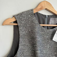 Load image into Gallery viewer, Lela Rose Seamed Full Skirt Sequin Fit & Flare Dress Gray 12 NWT