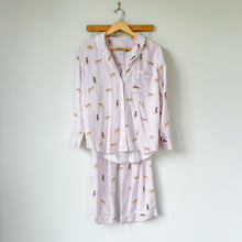 Load image into Gallery viewer, Rails Luna Pajama Set in Rose Stripe Cats S