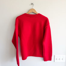 Load image into Gallery viewer, English Factory Heart Crew Neck Knit Pullover Sweater Red M