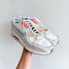 Load image into Gallery viewer, Nike Air Max 90 Pink String Leather Lace Up Low Top Sneakers White 5Y