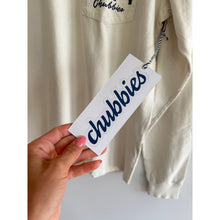 Load image into Gallery viewer, Chubbies The Saturday Driver Long Sleeve Pocket T-Shirt Cream S NWT