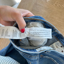 Load image into Gallery viewer, Abercrombie & Fitch The Mom High Rise Distressed Straight Leg Jeans Blue 29