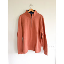 Load image into Gallery viewer, Brooks Brothers 1/4 Zip Cotton Pullover Sweatshirt Rust Orange XL