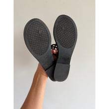 Load image into Gallery viewer, Tory Burch Mini Miller Jelly Classic Logo Thong Sandals Black 7