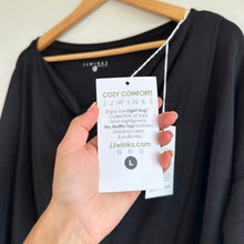 Load image into Gallery viewer, JJ Winks Layered Draped Sweatshirt Black NWT
