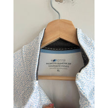 Load image into Gallery viewer, Vineyard Vines Patterned Palmetto Quarter Zip Sweatshirt White Blue XL