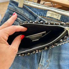 Load image into Gallery viewer, Kate Spade Purl Flower Beaded Purl Mini Shoulder Bag Black NWT