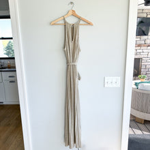 Load image into Gallery viewer, Anthropologie Amadi Sleeveless Knit Midi Belted Halter Sweater Dress Beige XS
