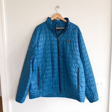 Load image into Gallery viewer, Patagonia Nano Zip Up Mock Neck Puffer Jacket Blue XXL