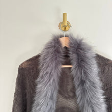 Load image into Gallery viewer, Cashmere Rabbit Fur Neck Warmer Wrap Gray One Size