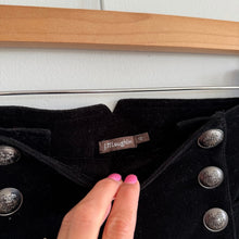 Load image into Gallery viewer, J. McLaughlin Hastings Velvet Sailor High Rise Skinny Leg Pants Black 12