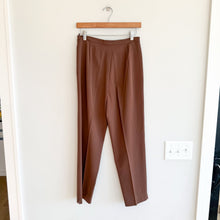Load image into Gallery viewer, Piazza Sempione Pure Wool Pleated Front High Rise Dress Pant Trousers Brown 44