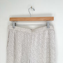 Load image into Gallery viewer, Eileen Fisher Printed Pull On Straight Leg Pants White XS