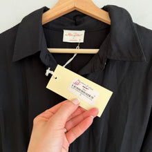 Load image into Gallery viewer, Allie Rose Linen Blend Belted Button Front Jumpsuit Black S