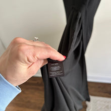 Load image into Gallery viewer, Dress The Population Iris Crepe Plunge V-Neck High Slit Sleeveless Gown Black 6
