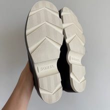 Load image into Gallery viewer, Sorel Joanie IV Slide Leather Open-Toe Wedge Sandals Black 10