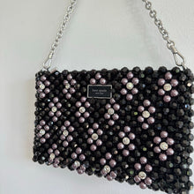 Load image into Gallery viewer, Kate Spade Purl Flower Beaded Purl Mini Shoulder Bag Black NWT