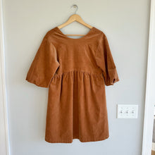 Load image into Gallery viewer, Everlane The Corduroy 3/4 Sleeve Mini Dress Camel Tan XS