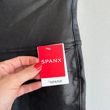 Load image into Gallery viewer, Spanx Faux Leather Contoured Power Waistband Bike Short Black L NWT
