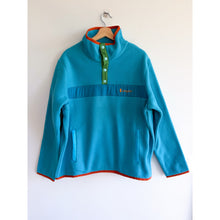 Load image into Gallery viewer, Cotopaxi Teca 1/4 Zip Front Snap Fleece Long Sleeve Sweatshirt Blue XXL NWT