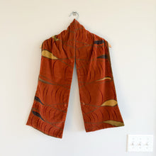 Load image into Gallery viewer, Vintage Japanese Vermilion Silk Fukuro Obi Sash