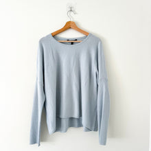 Load image into Gallery viewer, BCBGMAXAZRIA Merino Wool Blend Crew Neck Pullover Sweater Blue M